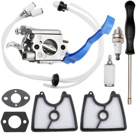Saihisday 590460102 Carburetor with 545112101air Filter and 581798001 Fuel Line Kit Replacement for Husqvarna 125B 125BVX 125BX, Jonsered B2126 BV2126 Replaces 545081811