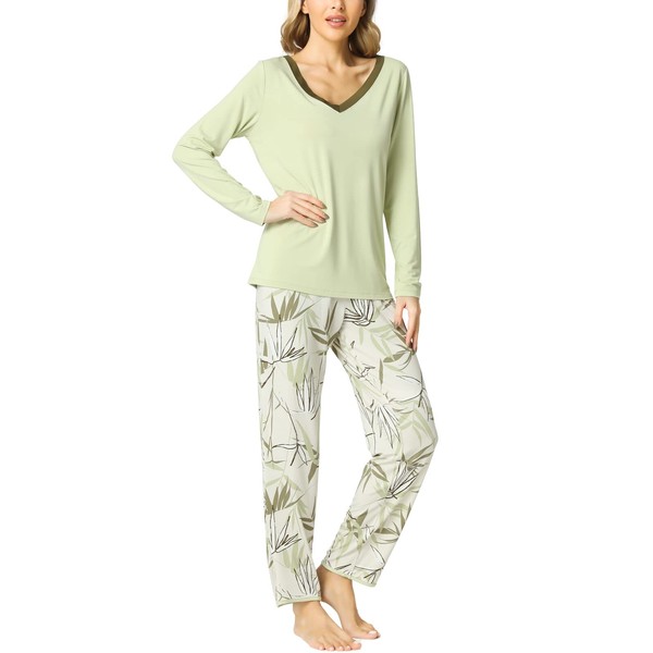 GYS Pajamas Set for Women - Viscose Made from Bamboo,