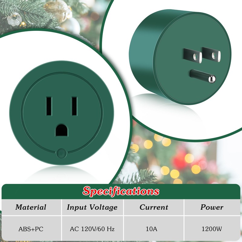 Enhon Wireless Remote Switch for Christmas Tree Lights, Works Up
