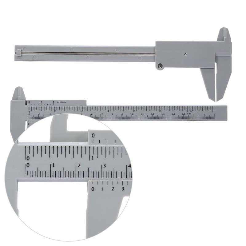 150MM Vernier Caliper, Plastic Sliding Measuring Device for Makeup Measure