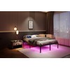 UOMEUR Queen Bed Frame with LED Lights Metal Bed Frame