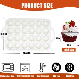 DeamEybi Silicone Muffin Pans for Baking,24 Cups Nonstick Cupcake Pan with Metal Reinforced Frame,Mini Muffin Tray with Handles for Muffins,Cupcakes