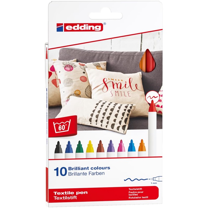 Edding 4600/4500 Textile Marker Pen for Drawing on Textiles T-Shirts