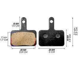 Lecute 4 Pares Pastillas de Freno de Disco de Ceramica para Bicicleta Balatas Repuestos con Resorte a presion Bici para B01S M375 M395 M416 M445 M446 