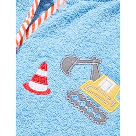 Playshoes Unisex Children's Terrycloth Bathrobe/Dressing Gown, Bulldozer