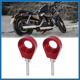 A ABSOPRO 2pcs 15mm Dia Hole Chain Axle Adjuster Tensioner for Motorcycle Item Replacement