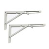 White Folding Shelf Brackets Max. Load 220 lb, Heavy Duty