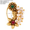 Vighnaharta Gold Plated with Pearl Alloy and Artificial stone Non