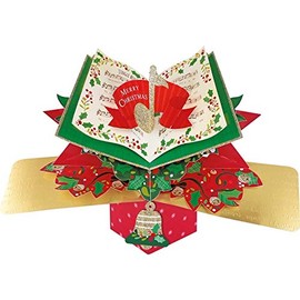 Suki Gifts XPOP057 Pop Up Christmas Music Note Greeting Card, Multi-Colour
