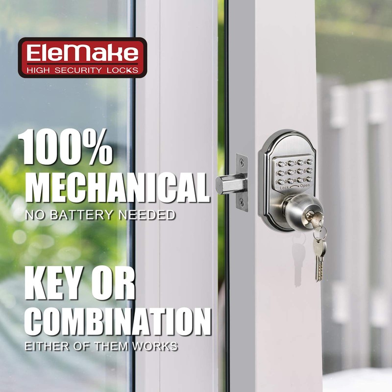 MegaFlint Keyless Entry Keypad Deadbolt Door Lock 304 Stainless Steel