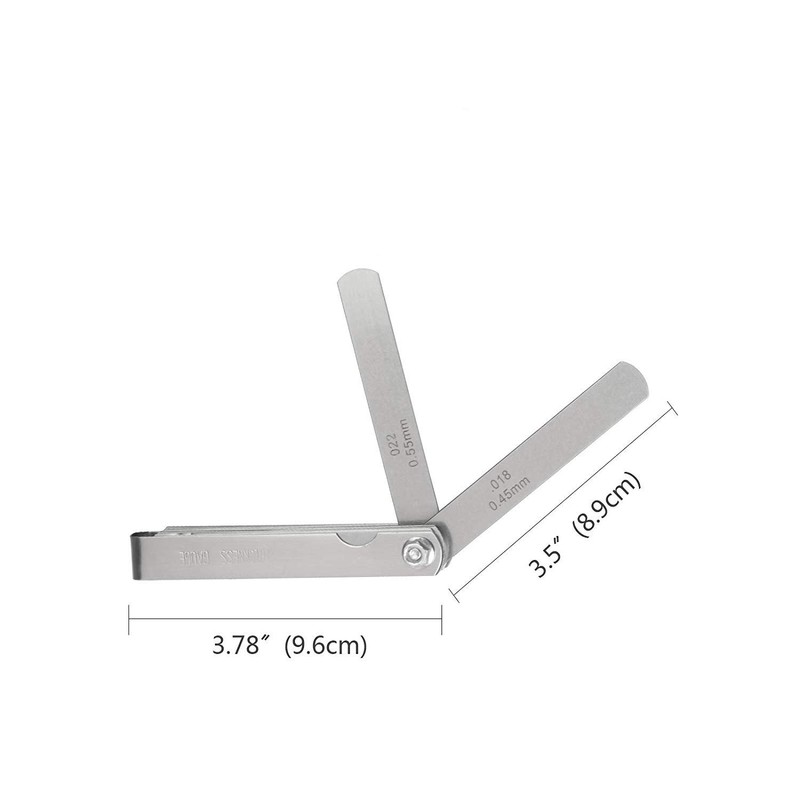 Feeler Thickness Gauge 32 Blades Stainless Clearance ruler Tool for