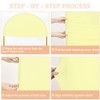 6.6FT Wedding Arch Cover Round Top Fitted Spandex Arch Yellow