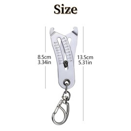 1Pcs Bolt Head Hinges,Granite Slab Lifting Tool,Portable Precise Thread Size Checker, Quick Hand Measuring Tool with Keychain