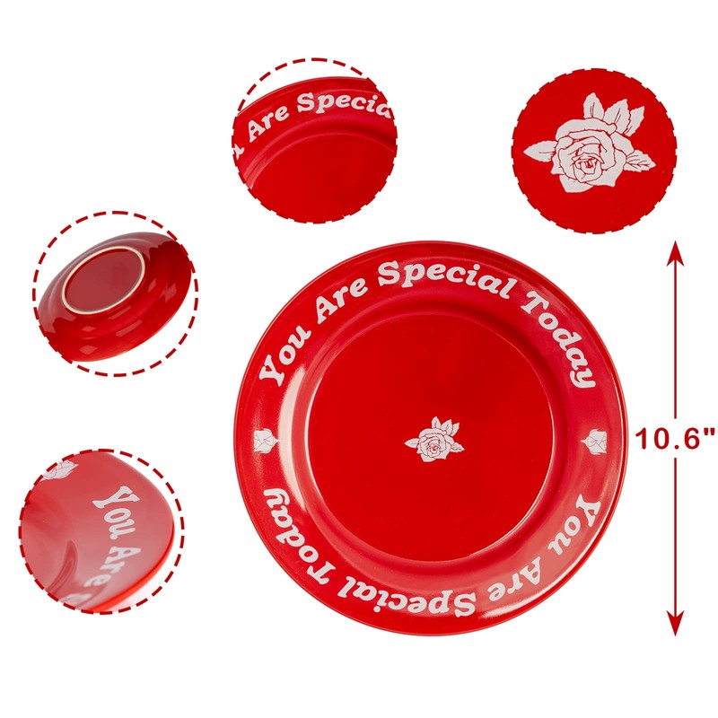 You Are Special Today Red Plate, Unique Ceramic Plate Gifts