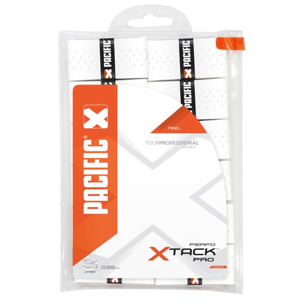 Pacific Unisex's X Tack Pro Perfo Weib Overgrip (Pack of 12) -White, One Size, Onesize