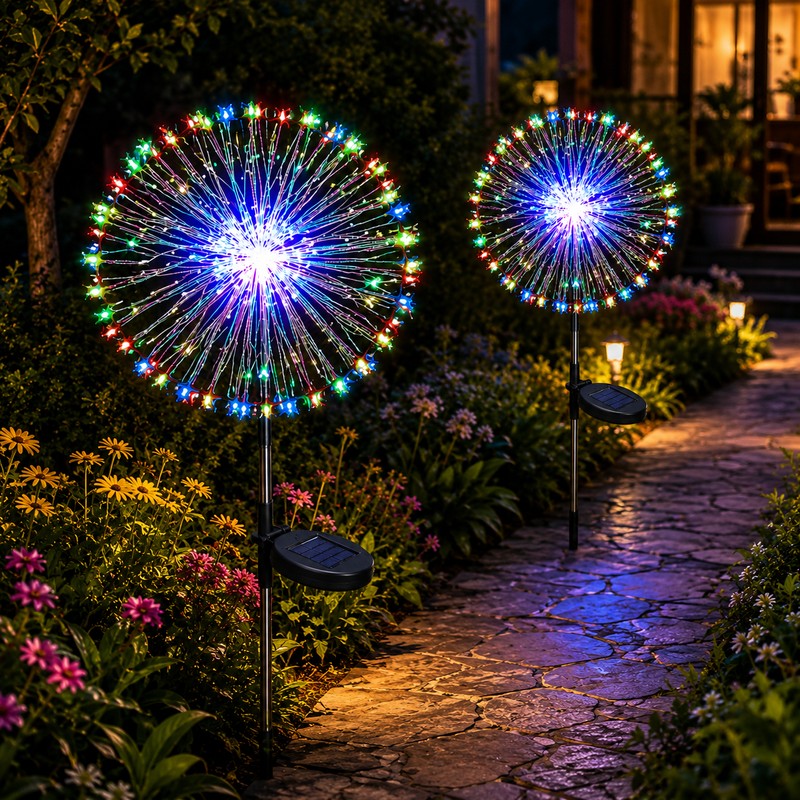 Solar Firework Garden Lights for Outdoor Decor – Shapeable Solar