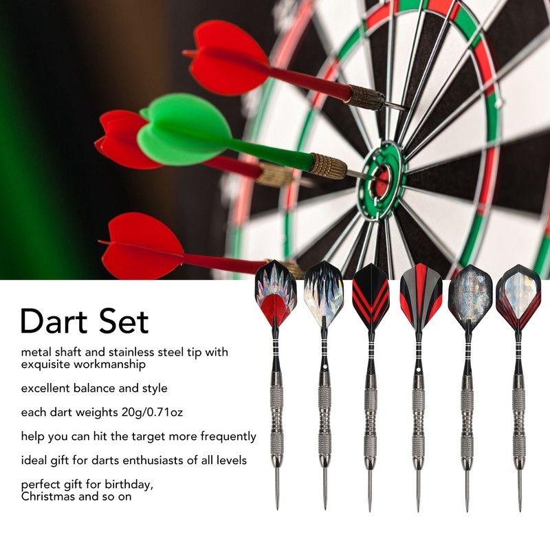 12Pcs Dart Set Stainless Steel Tip Anti Fall Competitive Entertaining