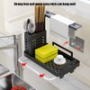 Kitchen Sink Caddy Organizer 304 Stainless Steel Sponge Soap Brushes