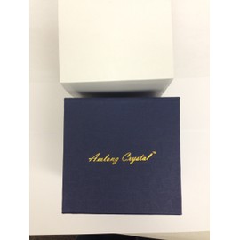 Amlong Crystal Hue Reflection Crystal Lotus Flower with Gift Box, Green (5 Inch)