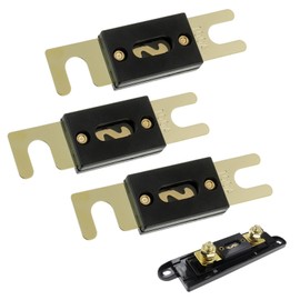 Polcatay 3 PCS 100A ANL Blade Fuse for Car, Plug and Play Fork Bolt Fuses for Audio and Video Systems, Gold-Plated Repair Accessories, for Most Cars Trucks