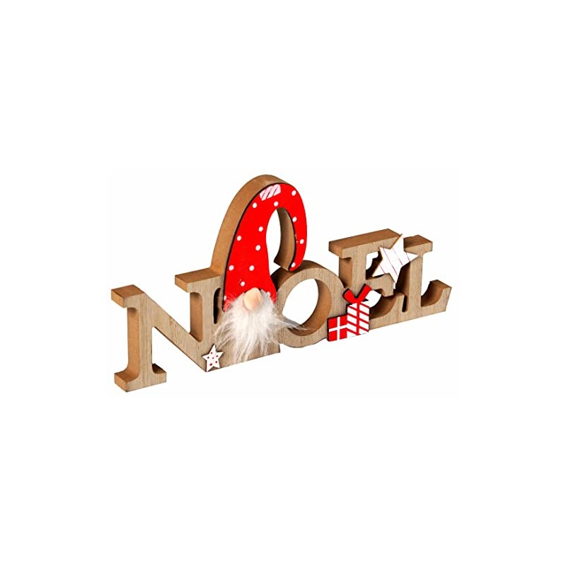 SiL Interiors Gonk NOEL Christmas Free Standing Word Ornament Decoration