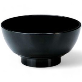J-kitchens Senjai Soup Bowl (Soup Bowl, Bowl, Wan, Lacquerware), Black, 4.5 x 4.5 x 2.3 inches (11.5 x 11.5 x 5.8 cm), ABS Resin, Made in Japan