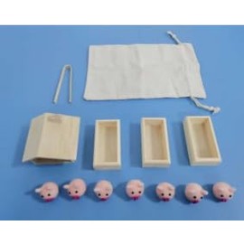 MONT PLEASANT Sorting Stacking Wooden Toys for Toddlers Pig
