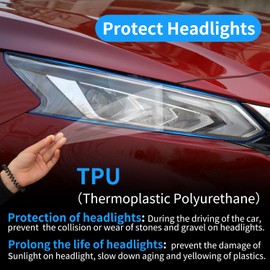 LUNQIN - Película de protección para faros delanteros de coche para Nissan Altima 2019 2020 2021 2022 2023 2024, accesorios de automóvil, decoración exterior, autoadhesiva, cubierta de vinilo para luz