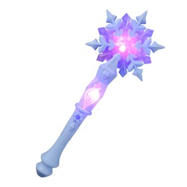 NOLITOY Leuchtender für Cosplay LED Schneeflockenstab für Partys Rollenspiele und Geburtstagsfeiern Himmelblaue Farbe