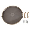 Round Tray with Gold Handle Elegant Multi Functional Golden Rim