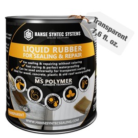 HSS Liquid Rubber Transparent 7.7oz – MS Polymer Sealant for Roof, Cracks, Walls & Any Repairs, Solvent-Free, Flexible Liquid Membrane