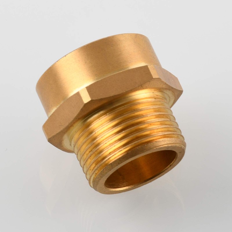 Tecmolog Brass Pipe Fittings Connector G 1/2 Female Thread (Metric