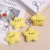 Gowxs Yellow Plush Star Keychain Backpack Accessories Doll Pendant Heart