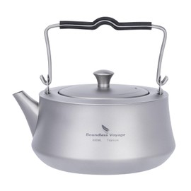 Boundless Voyage 800ML Titanium Kettle with Filter & Folding Handle Ultralight Teapot Outdoor Camping Water Jug for Loose Tea