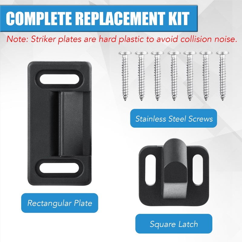 TAGLLY All Metal RV Screen Door Latch (Right Hand), Zinc