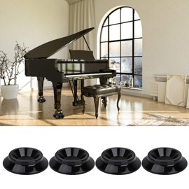 Piano Caster Set, Anti-slip Pads, Piano Foot Cups, Round ABS, Set of 4, Piano Feet Pads for Standing Piano, Casters, Cups, Accessories