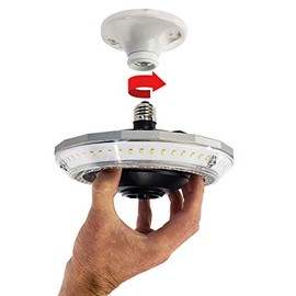 STKR - MPI - Multi-Point Illumination-7500 Lumen Motion Activated Lighting System for Garage Light/Attic/Basement/Home/Office, White/Aluminum