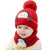 Rayson Toddler Kids Winter Beanie Hat Scarf Set Warm Fleece