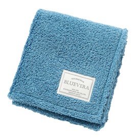 Kusuhashi Crest Woven Imabari Towel DOUBLE STAR BLUEVERA Wash Towel, Approx. 13.0 x 13.8 inches (33 x 35 cm), Made in Japan, Blue Gray, 1-04116-51-B