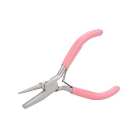 TUNQISM 1PCS 5 Inches Pink Jewelry-making pliers Beadsmith Concave Round Nose Pliers – Wire Looping and Bending Tool – Jewelry-Making Instrument Metal ring-making tools