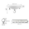 YSGUYILT Ceiling Rose with Hooks Ceiling Canopy White Metal Canopy