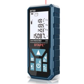 Laser Measure, DTAPE 330 Ft Digital Laser Distance Meter, Upgraded High-Accuracy Laser Measuring Tool, Electronic Tape Measure, 2" Backlit LCD Display, Area/Volume/Indirect Measurement, in/Ft/Ft+in/M