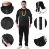 Men Tracksuit 2 Piece Sweat Suits Outfits Accessories Set Casual