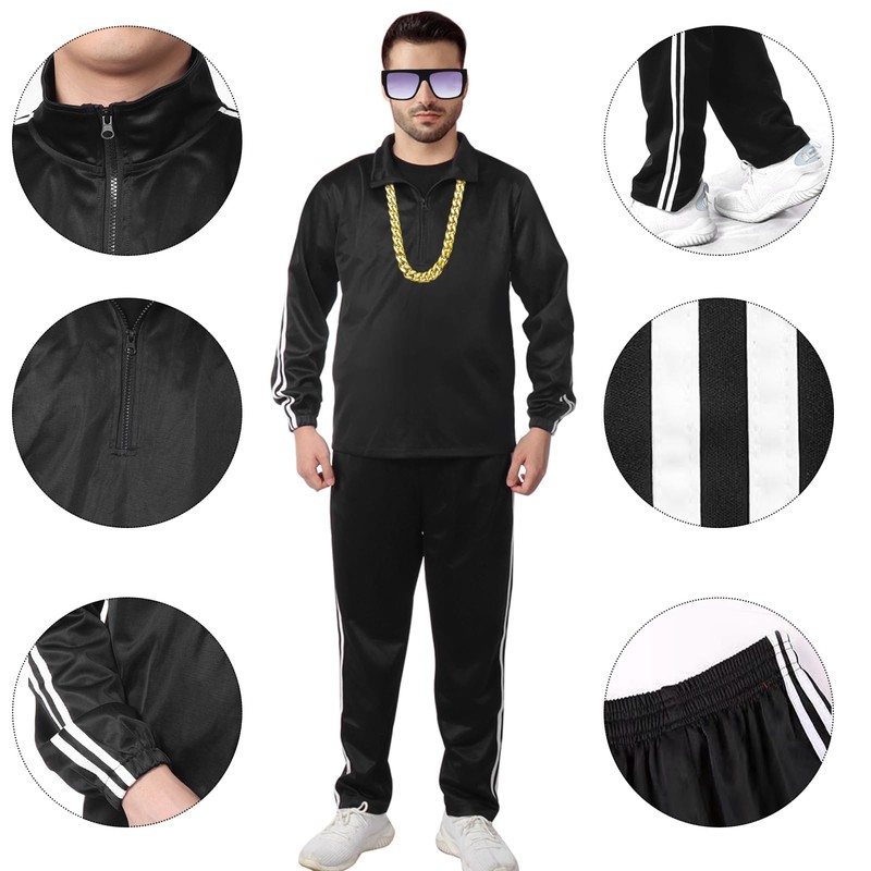 Men Tracksuit 2 Piece Sweat Suits Outfits Accessories Set Casual