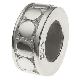 Dreambell 2pcs .925 Sterling Silver Circle Dot Round Ring Spacer Bead For European Charm Bracelets