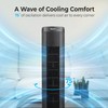 Comfort Zone Oscillating Portable Tower Fan with Remote, 40 inch,