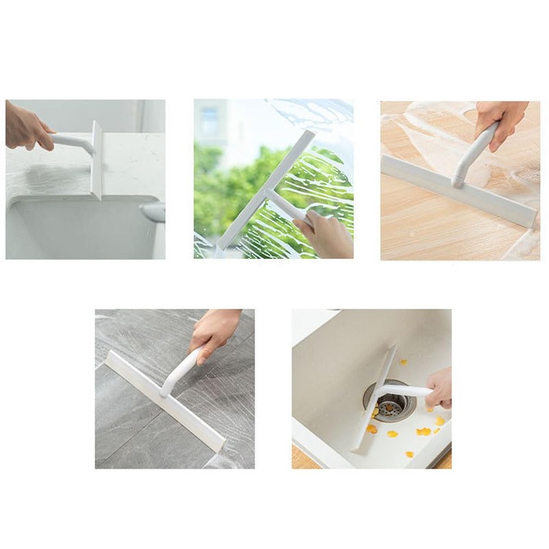 1PC T-Shaped Glass Scraper Multi-Functional Shower Squeegee Plastic Handle Hand