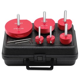 PPRK6 Plastic PVC Pipe Fitting Reamer 6 Piece Plumbing Tools Kit Fit into Standard 1/2" Drills PVC Pipe Reamer Tool Contains PPR75, PPR100, PPR150, PPR200, PPR300 and PPR400