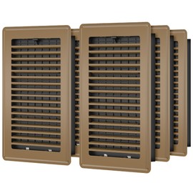 Floor Register 6x10, 6 Pack Floor Vent Covers for Home Floor Heavy Duty Steel Walkable Floor Vents Air Vent Covers 10x6 for Sidewall and Floor