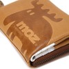 Mozu 86000 Elk Bi-fold Wallet with Coin Purse, red